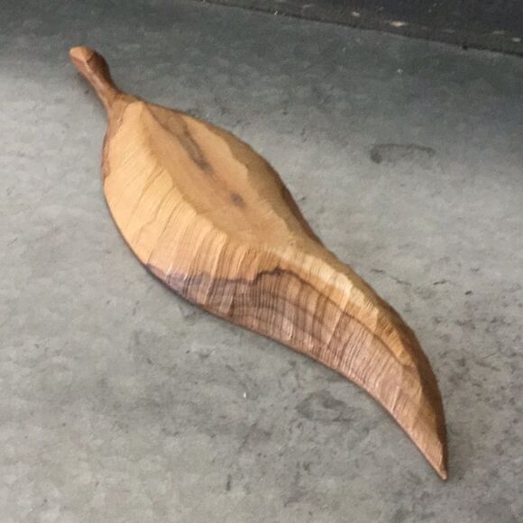 Wooden leaf dish wood natural carved nature simple minimal organization - Picture 2 of 4